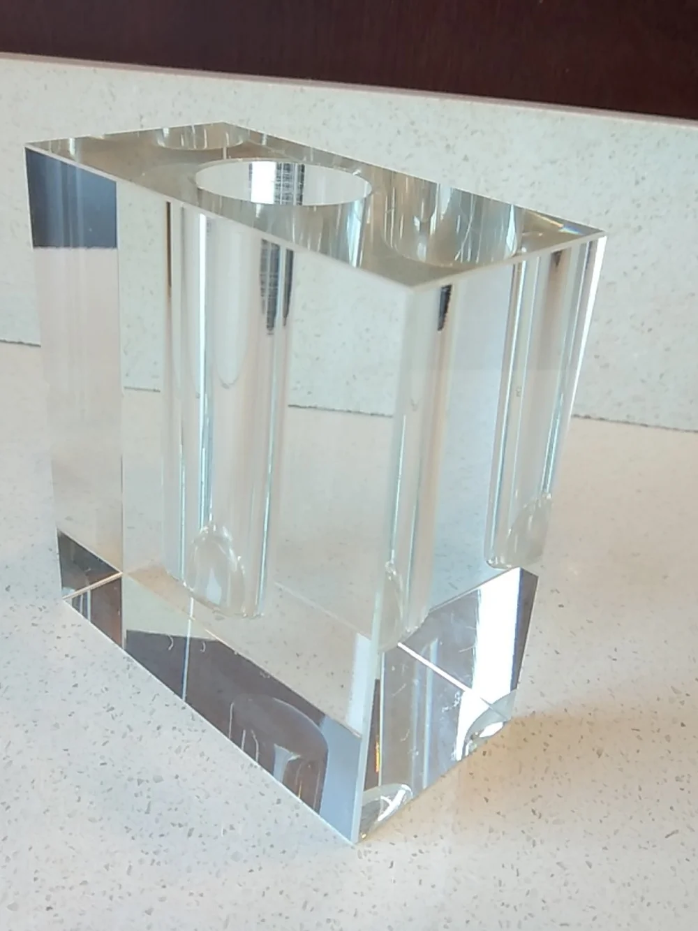 Modern Minimalist Clear Crystal Decorative Bud Vase
